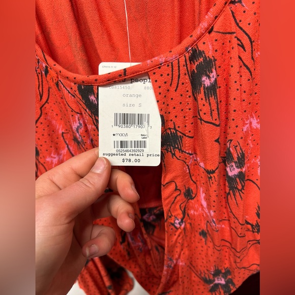 ❤️Free People Orange blouse NWT - Picture 2 of 7